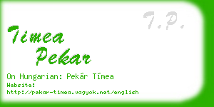 timea pekar business card