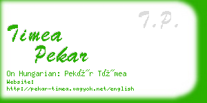 timea pekar business card